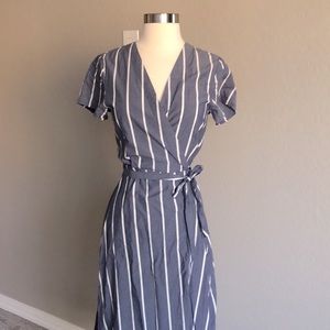 H&M Stripped Wrap Dress size 4